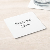 Simple minimal add name bridesmaid  gift year     