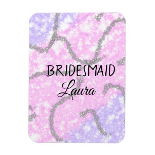 Simple minimal add name bridesmaid gift year t magnet