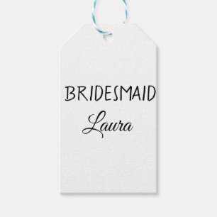 Simple minimal add name bridesmaid  gift year      tags
