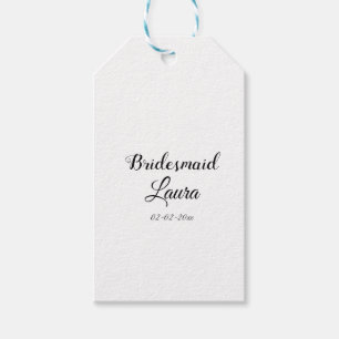 Simple minimal add name bridesmaid  gift year   tags