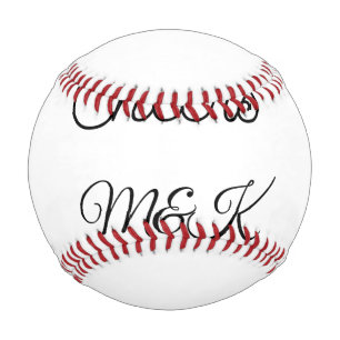 Simple minimal add name cheers couple name custom  baseball