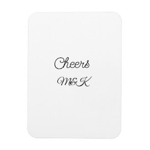 Simple minimal add name cheers couple name custom magnet