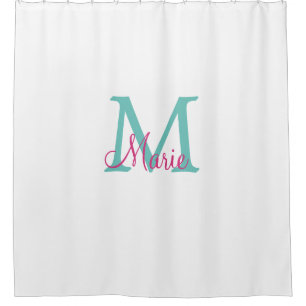 simple minimal add name monogram green pink blue t