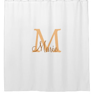 simple minimal add name monogram orange brown thr