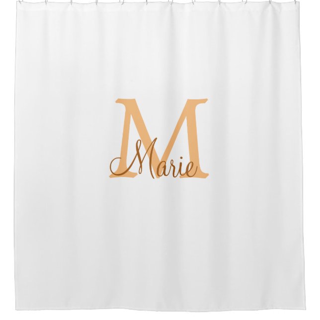 simple minimal add name monogram orange brown  thr (Front)