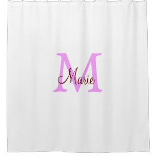 simple minimal add name monogram pink red