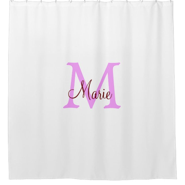 simple minimal add name monogram pink red    (Front)