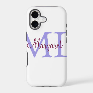 simple minimal add name monogram pink red throw