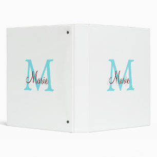 simple minimal add name monogram pink red throw binder