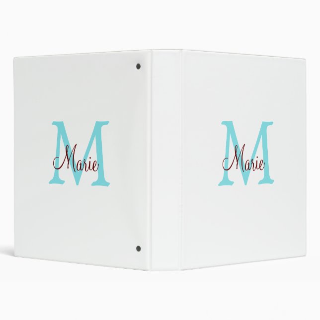 simple minimal add name monogram pink red   throw  binder (Background)