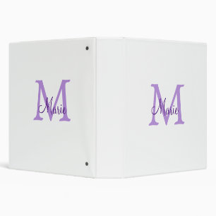 simple minimal add name monogram pink red throw binder