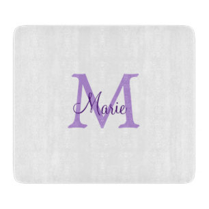 simple minimal add name monogram pink red throw cutting board