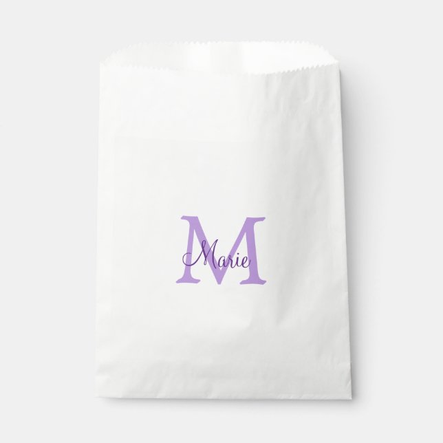 simple minimal add name monogram pink red   throw  favour bag (Front)