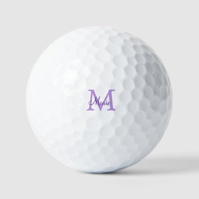 simple minimal add name monogram pink red   throw  golf balls (Front)