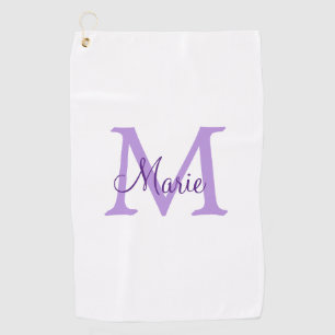 simple minimal add name monogram pink red   throw  golf towel