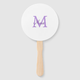 simple minimal add name monogram pink red   throw  hand fan