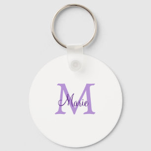 simple minimal add name monogram pink red throw keychain