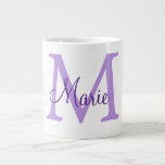 simple minimal add name monogram pink red   throw  large coffee mug<br><div class="desc">beautiful design</div>