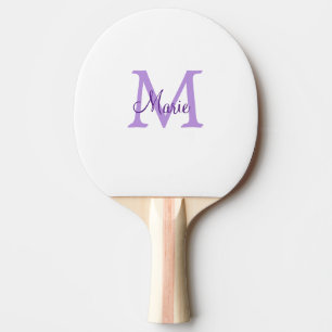 simple minimal add name monogram pink red throw ping pong paddle