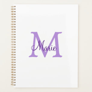 simple minimal add name monogram pink red throw planner