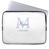 simple minimal add name monogram purple green date