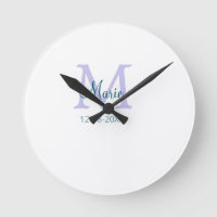 simple minimal add name monogram purple green date