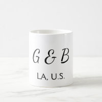 SIMPLE MINIMAL add your couple name city name text