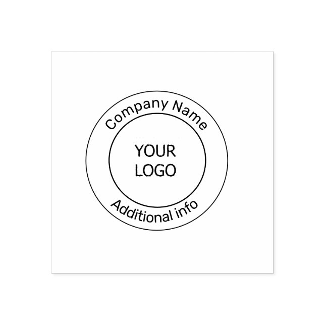 simple minimal add your logo business custom rubbe rubber stamp (Imprint)