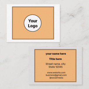 SIMPLE MINIMAL ADD YOUR LOGO CUSTOM TEXT HERE BUSI BUSINESS CARD