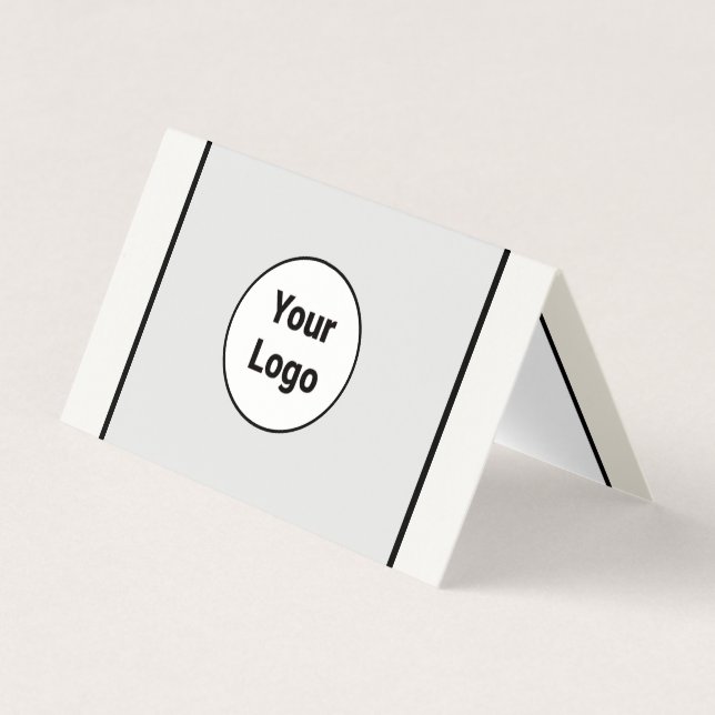 SIMPLE MINIMAL ADD YOUR LOGO CUSTOM TEXT HERE BUSI BUSINESS CARD (Front)