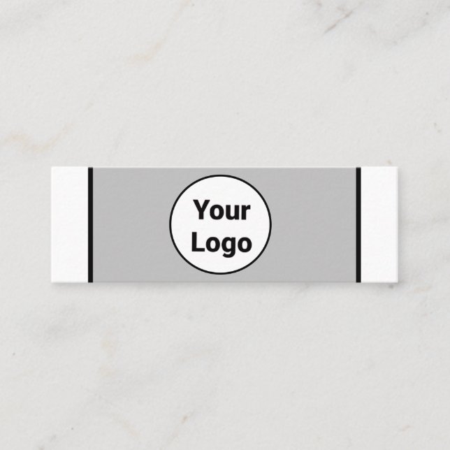 SIMPLE MINIMAL ADD YOUR LOGO CUSTOM TEXT HERE BUSI CALLING CARD (Front)