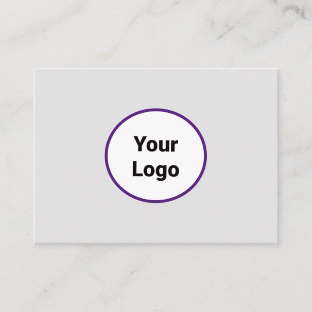 SIMPLE MINIMAL ADD YOUR LOGO CUSTOM TEXT HERE BUSI CALLING CARD (Front)