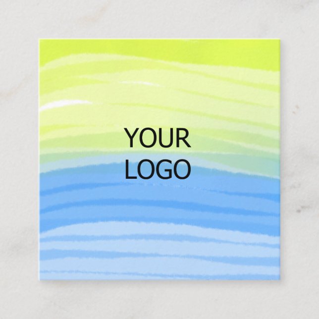 SIMPLE MINIMAL ADD YOUR LOGO CUSTOM TEXT HERE BUSI SQUARE BUSINESS CARD (Front)