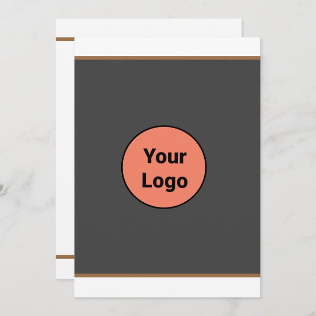 SIMPLE MINIMAL ADD YOUR LOGO CUSTOM TEXT HERE BUSI THANK YOU CARD (Front/Back)