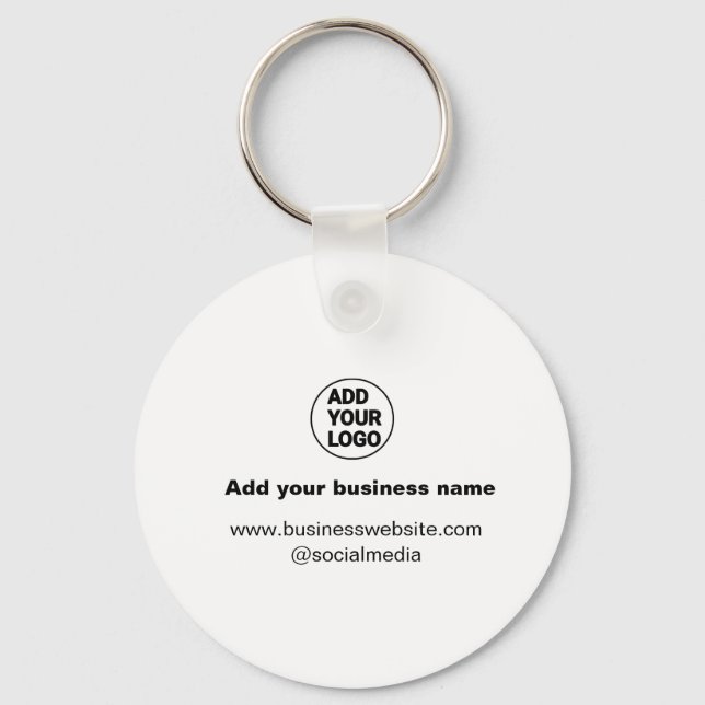 simple minimal add your logo/design custom add web keychain (Front)
