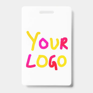 simple minimal add your logo/design here business  badge