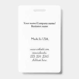 simple minimal add your logo/design here business badge