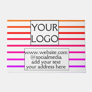 simple minimal add your logo/design here business doormat