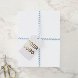 simple minimal add your logo/design here business  gift tags