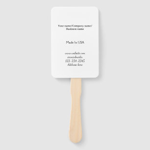 simple minimal add your logo/design here business hand fan