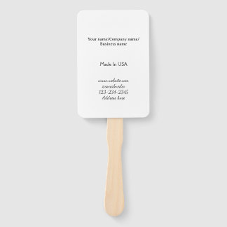 simple minimal add your logo/design here business hand fan