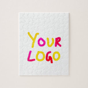 simple minimal add your logo/design here business jigsaw puzzle