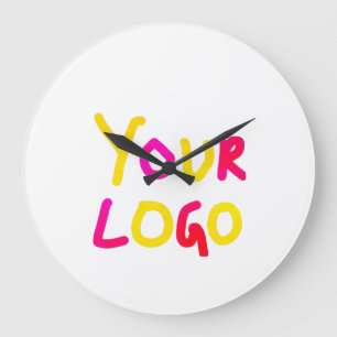 simple minimal add your logo/design here business large clock