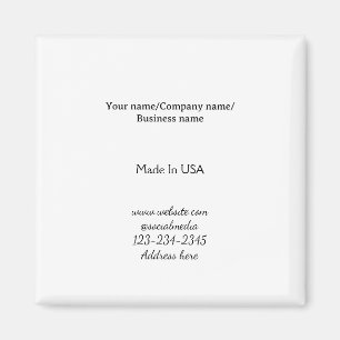 simple minimal add your logo/design here business magnet