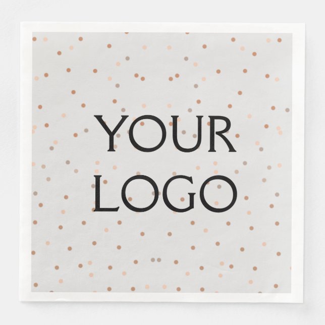 simple minimal add your logo/design here business  napkin (Front)