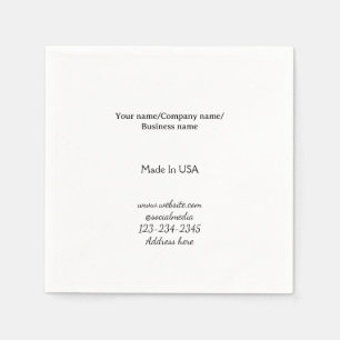 simple minimal add your logo/design here business  napkin