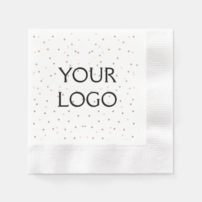 simple minimal add your logo/design here business  napkin (Front)