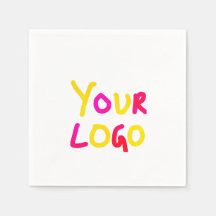 simple minimal add your logo/design here business napkin