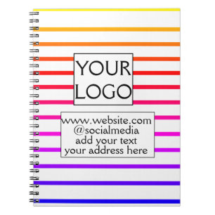 simple minimal add your logo/design here business notebook
