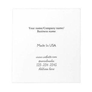 simple minimal add your logo/design here business notepad